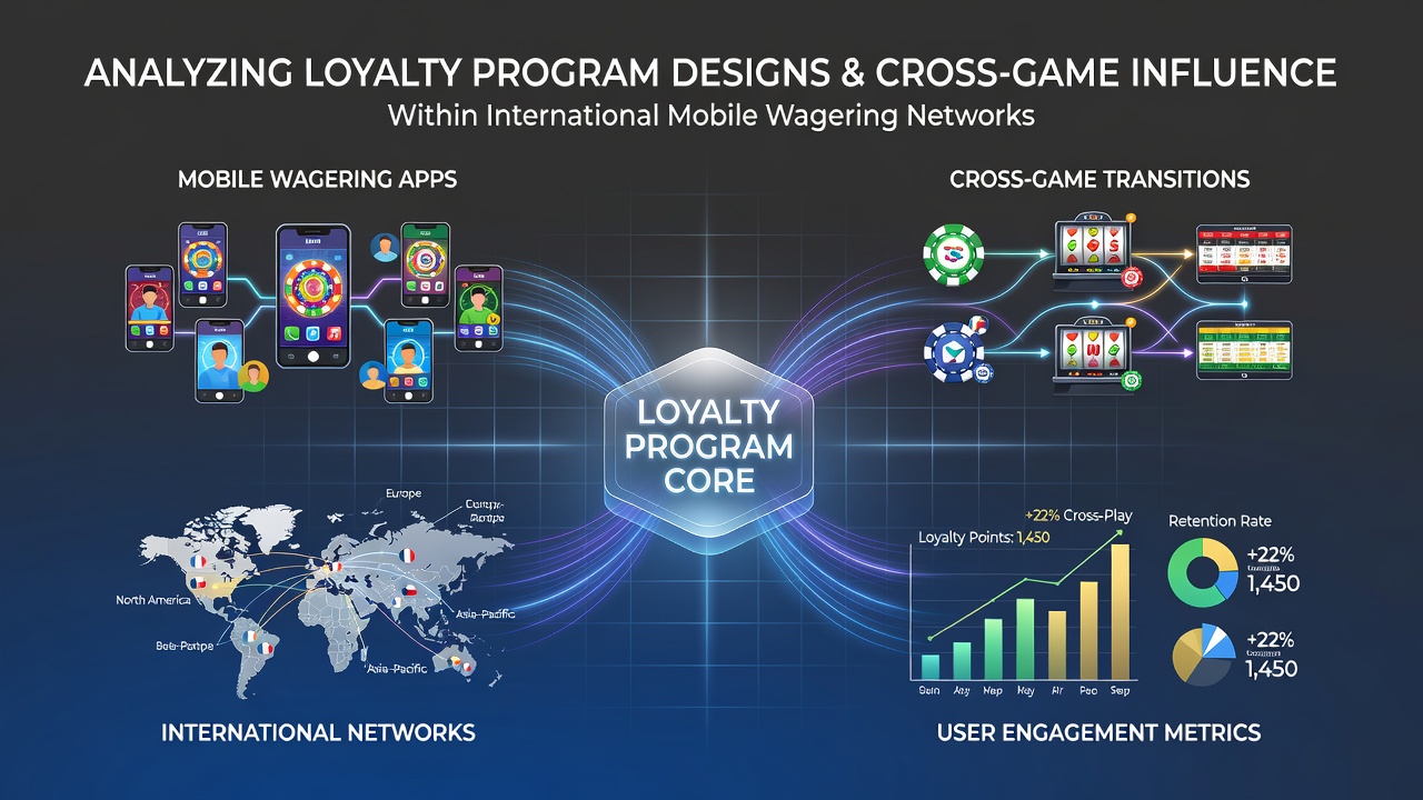 Mobile wagering interface showing loyalty points accumulation across multiple game types in an international network