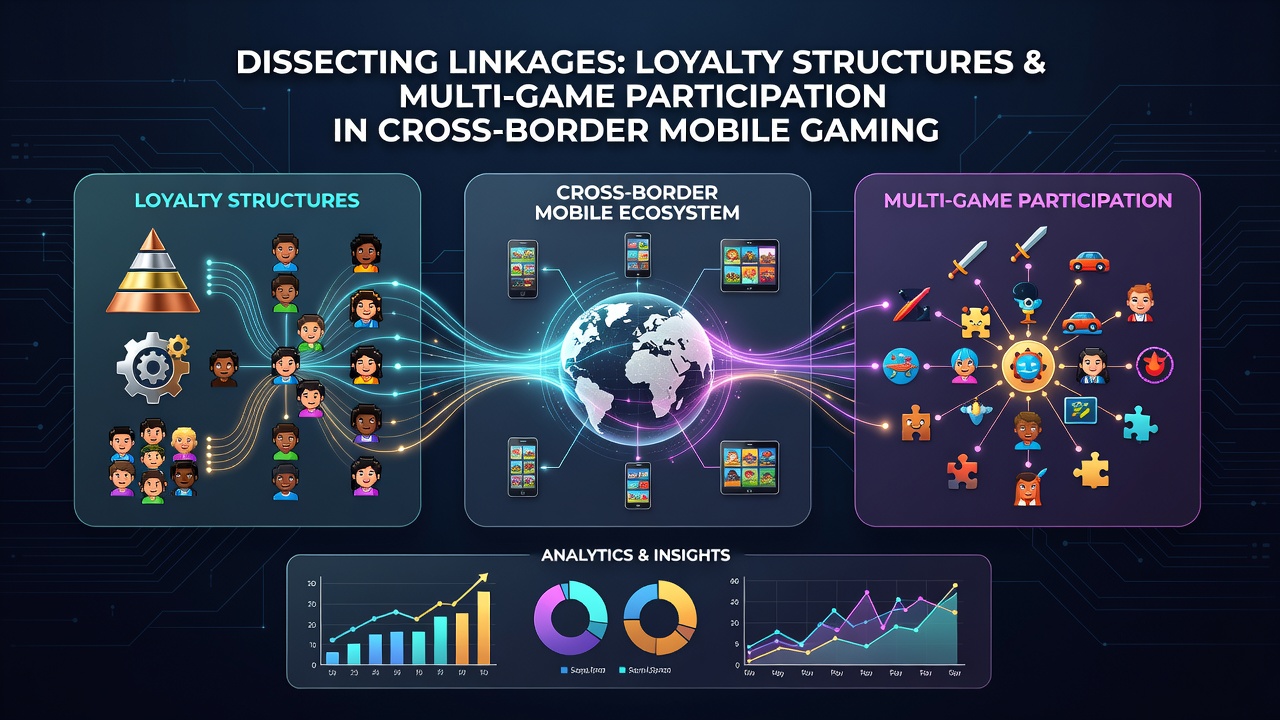 Analytics dashboards showing correlations between loyalty tier progression and game variety in international mobile wagering networks