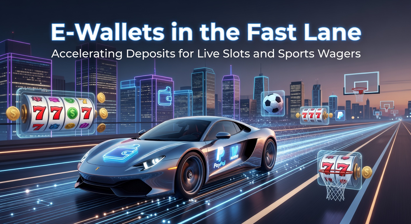 Dynamic illustration of a speeding e-wallet transaction fueling live slot spins and sports bets in real-time