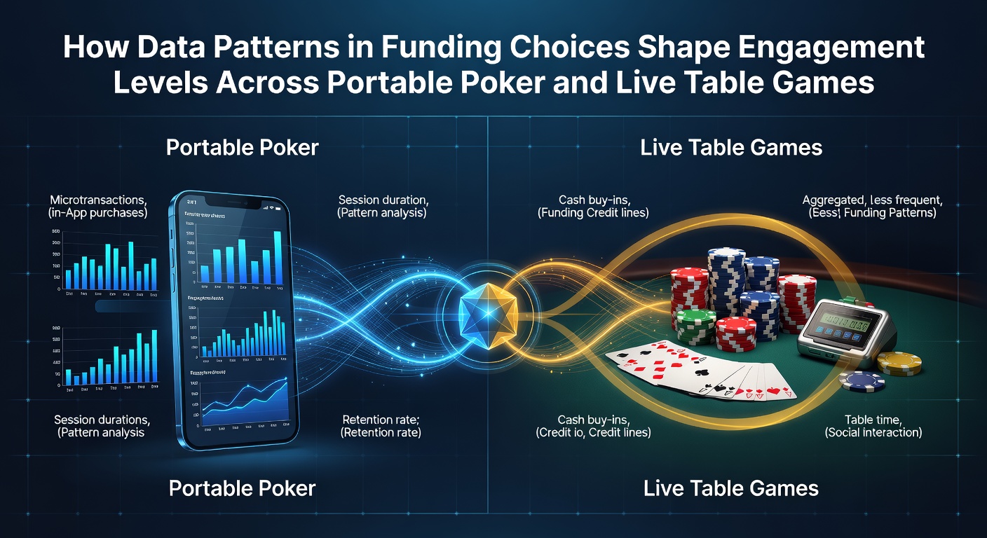 Charts illustrating engagement metrics comparing mobile and live poker funding behaviors